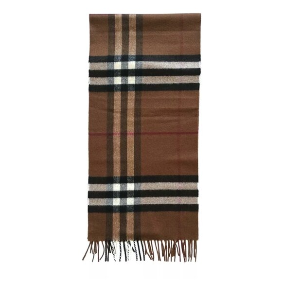 Burberry Contract Giant Check Cashmere Scarf Birch Brown 168 * 30 cm - Picture 7 of 7